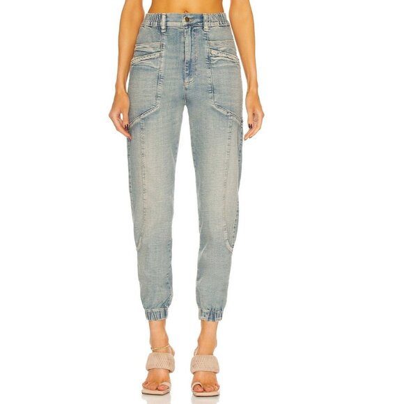 RETROFETE Myla Tapered Denim Jean Jogger Pants Romano Size 25 - Picture 2 of 7